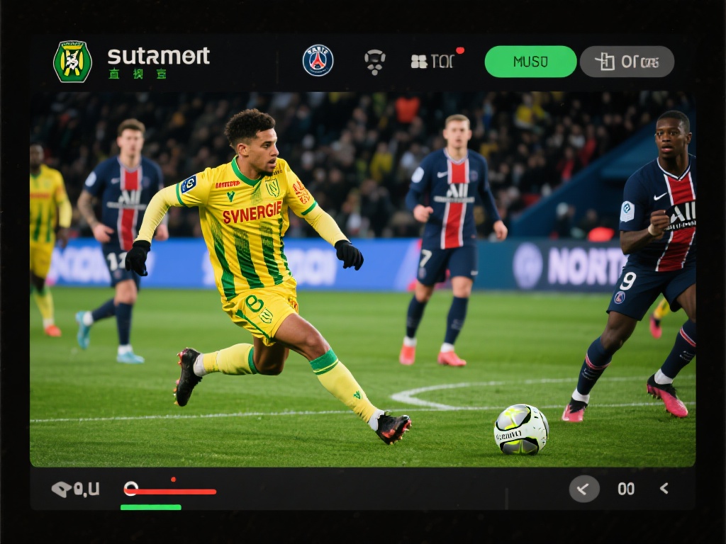 在南特比赛直播中，观众不仅能看到球员的个